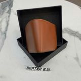 855 - Ví Coach Slim Bill Canvas Dáng Gập Đứng, Card Holder DARK SADDLE