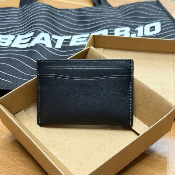 862 - Ví Coach Card Case Canvas Da Trơn Dáng Gập Đứng Logo C - CM435