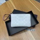 883 - Ví Coach 'Sand Pink' Corner Zip Monogram Wristlet In Signature Canvas - D2592 - CAQ75