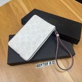 883 - Ví Coach 'Sand Pink' Corner Zip Monogram Wristlet In Signature Canvas - D2592 - CAQ75