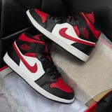 075 - Giày Air Jordan 1 Mid Bred Toe - 554724-079