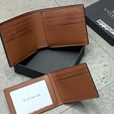 959 - Ví Coach da Nam 3 In 1 Rainbow Signature Canvas Dáng Gập Vuông, Kèm Card Holder - C9863