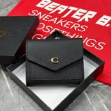 1021 - Ví Coach Nữ Gập 3 Wyn Small Wallet Sport Black - C2328