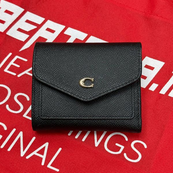 1021 - Ví Coach Nữ Gập 3 Wyn Small Wallet Sport Black - C2328