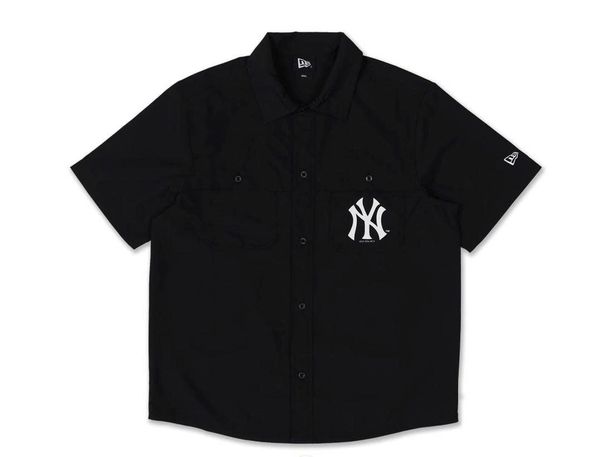 838 - Áo Sơ Mi New Era Yankees Styles Black Woven Shirt - 13957236