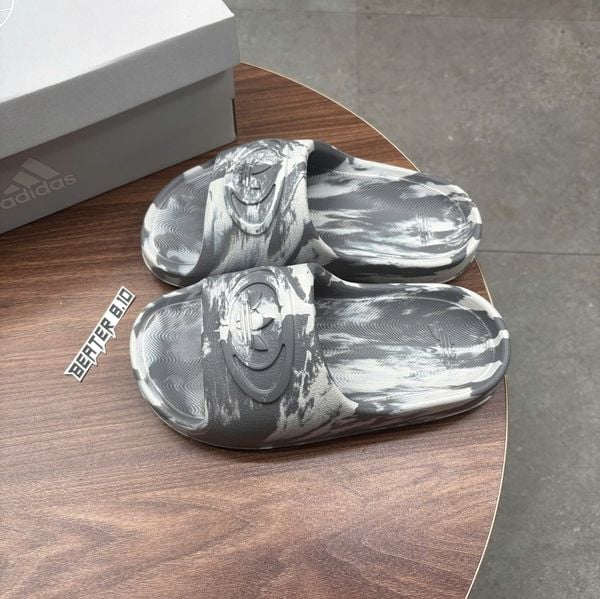 1037 - Dép Adidas Adilette Trefoil Badge Xám Tiedie