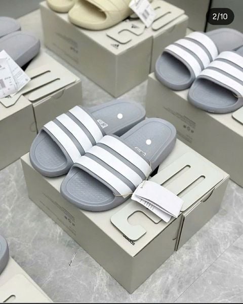 936 - Dép Adidas Adilette Flow Grey White