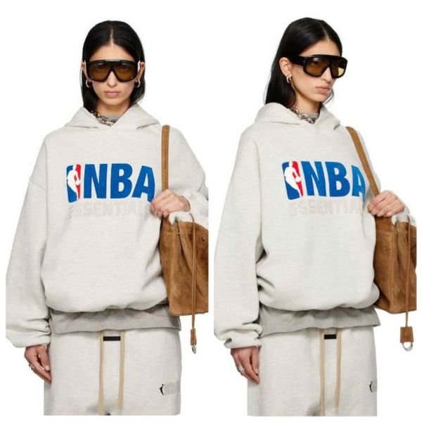 960 - Áo Hoodie Fear Of God Essentials x NBA Light Heather - 192AL246400F
