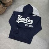 1026 - Áo Hoodie Zip New Era New York Yankees Navy - 16116372