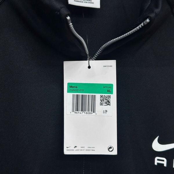 Áo Khoác Zip Nike Contrasting Stand Collar Large Logo  - DQ4222-010 - 1283