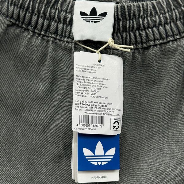 Quần Adidas Track Pant Denim Stone Dáng Rộng Adicolor - JW5920 - 1335