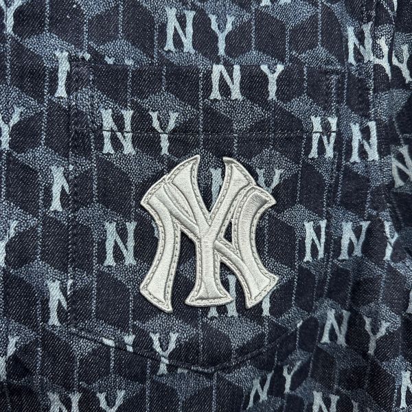 Áo Sơ Mi MLB Denim Cube Monogram Deep Navy Blue - 3ADRM0734-50NYD - 1345