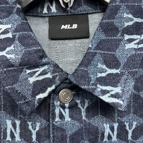 Áo Sơ Mi MLB Denim Cube Monogram Deep Navy Blue - 3ADRM0734-50NYD - 1345
