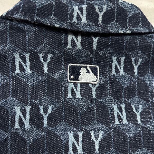 Áo Sơ Mi MLB Denim Cube Monogram Deep Navy Blue - 3ADRM0734-50NYD - 1345