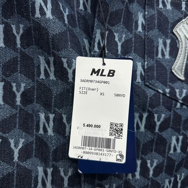 Áo Sơ Mi MLB Denim Cube Monogram Deep Navy Blue - 3ADRM0734-50NYD - 1345