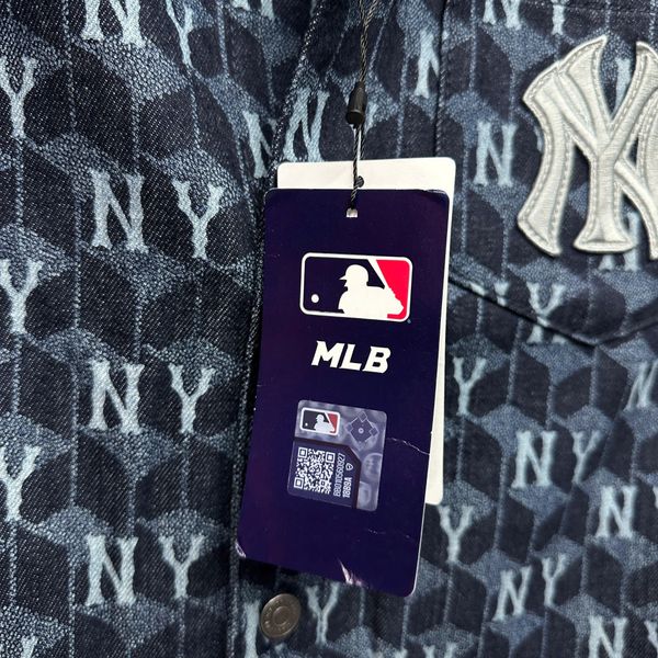 Áo Sơ Mi MLB Denim Cube Monogram Deep Navy Blue - 3ADRM0734-50NYD - 1345