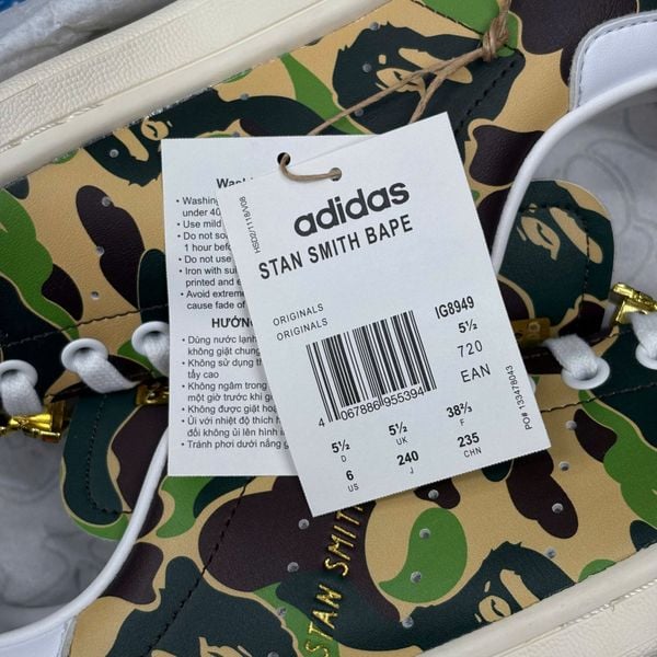 Giày Adidas Stan Smith x BAPE 30th Anniversary ABC Camo - IG8949 - 1343
