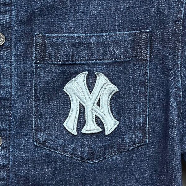 Áo Sơ Mi MLB DenimCube Monogram Big Lux - 3ADRM0434-50NYD - 1347