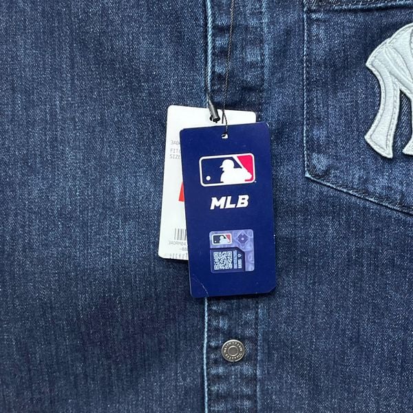 Áo Sơ Mi MLB DenimCube Monogram Big Lux - 3ADRM0434-50NYD - 1347