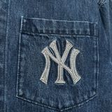Áo Sơ Mi MLB Denim Basic Mega Logo Indigo - 3ADRB0641-50INS - 1346