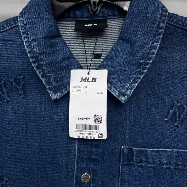Áo Sơ Mi MLB Denim Classic Embossed Monogram - 3ADRM0841-50INS - 1348
