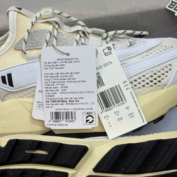 Giày Adidas Lightblaze Vista Chalk White - JR7460 - 1336