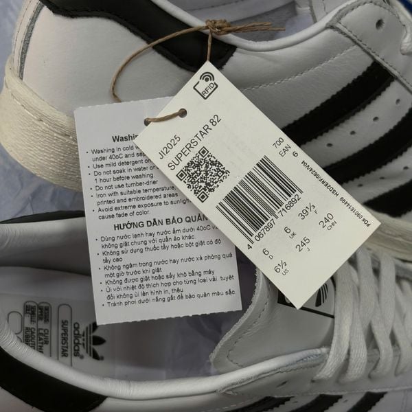 Giày Adidas Originals Superstar 82 White Black - JI2025 - 1371