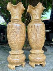 Lục Bình Gỗ Cẩm Vàng Cao 180Cm Đường Kính 57Cm