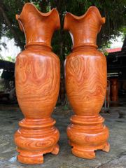 Lục Bình Gỗ Hương Đỏ Cao 200Cm Đường Kính 64cm