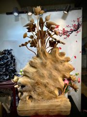 Bình Hoa Sen Gỗ - Gỗ Ngọc Am  - Sen Lũa Mẫu 7