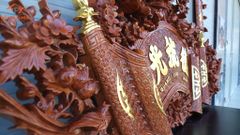 Cuốn Thư Câu Đối- Kích Thước 175( CT175x81-CĐ 175*26)- Gỗ Hương Đá