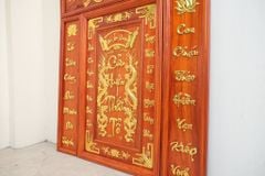 Bộ Tranh Cửu Huyền Thất Tổ Gỗ Hương Đỏ - Kích Thước 139x175 Chữ Việt