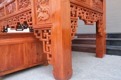 Bàn Thờ Đứng Gỗ Hương Đá - Kích Thước 197x107x117cm Giả Osa + Tủ Cơm