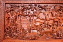 Tranh Gỗ Vinh Quy Bái Tổ 2 Khung Kích Thước 237*117*7Cm -Gỗ Hương Đỏ