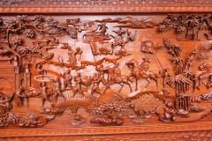 Tranh Gỗ Vinh Quy Bái Tổ 2 Khung Kích Thước 237*117*7Cm -Gỗ Hương Đỏ