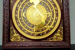 Tranh Trống Đồng - Khung Vuông - Kích Thước 81x81Cm Gỗ Gõ Đỏ