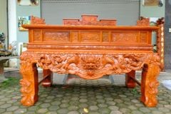 Bàn Thờ - Án Gian Đứng Gỗ Hương Đá - Đục Hổ Phù Kích Thước 197