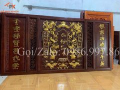 Cửu Huyền Thất Tổ Gỗ Kích Thước 217x117x4- Gỗ Hương Đỏ Nam Phi