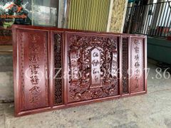 Cửu Huyền Thất Tổ Gỗ Kích Thước 217x117x4- Gỗ Hương Đỏ Nam Phi