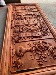 Cửu Huyền Thất Tổ Gỗ Kích Thước 150x60x4- Gỗ Hương Đỏ Nam Phi