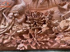 Tranh Gỗ- Phu Thê Viên Mãn- Kích Thước 237- Gỗ Hương Đá