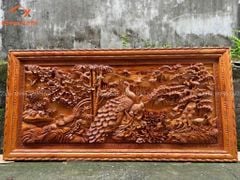 Tranh Gỗ- Phu Thê Viên Mãn- Kích Thước 237- Gỗ Hương Đá