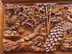 Tranh Gỗ- Phu Thê Viên Mãn- Kích Thước 237- Gỗ Hương Đá