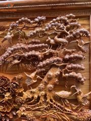 Tranh Gỗ- Phu Thê Viên Mãn- Kích Thước 237- Gỗ Hương Đá