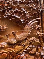 Tranh Gỗ- Phu Thê Viên Mãn- Kích Thước 237- Gỗ Hương Đá