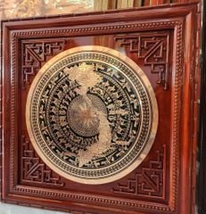 Tranh Trống Đồng - Mặt CNC Bản Đồ Việt Nam - Kích Thước 88*88Cm