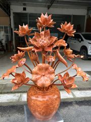 Bình Hoa Sen Gỗ- Hoa Sen Gỗ Hương Đá - 25 Cành