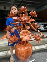 Bình Hoa Sen Gỗ- Hoa Sen Gỗ Hương Đá - 25 Cành