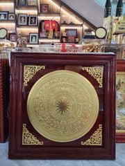 Tranh Trống Đồng - Mặt Gò Dát Vàng Kích Thước 88*88Cm