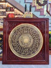 Tranh Trống Đồng - Mặt Gò Kích Thước 88*88Cm